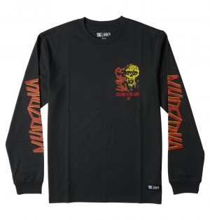 DC Shoes Slayer Seasons - Long Sleeve Top Czarne | 27148ZQNJ